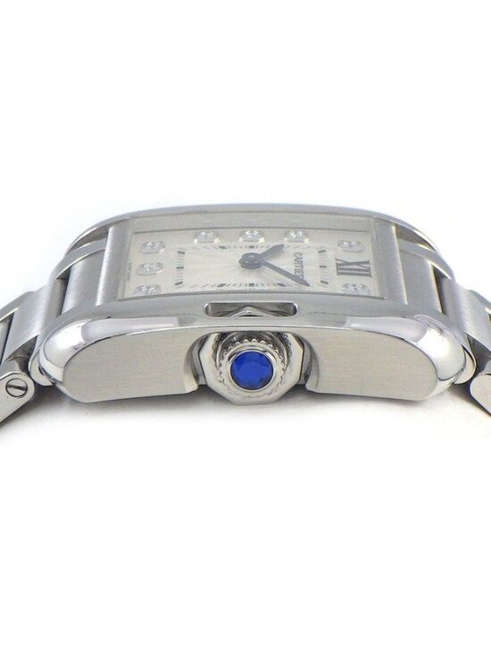Cartier Watch Tank Anne Gray 11 Points Diamond Index Rectangular Silver main image 11